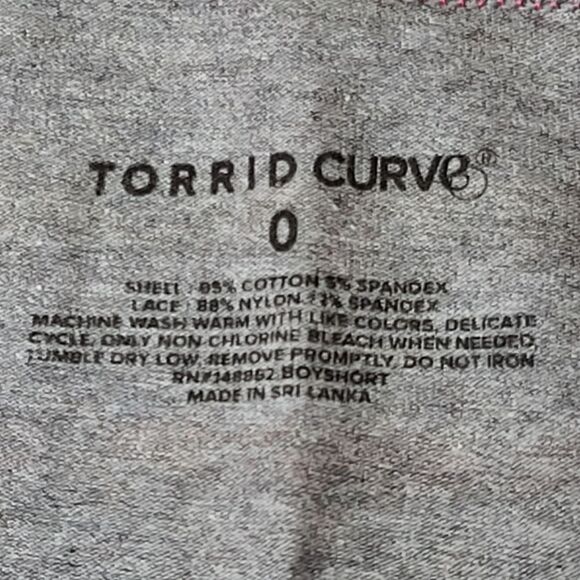 0X 12W Large Torrid Rainbow Boyshort Panty Pride Pink Lace Wide Band Summer Plus - Picture 5 of 8